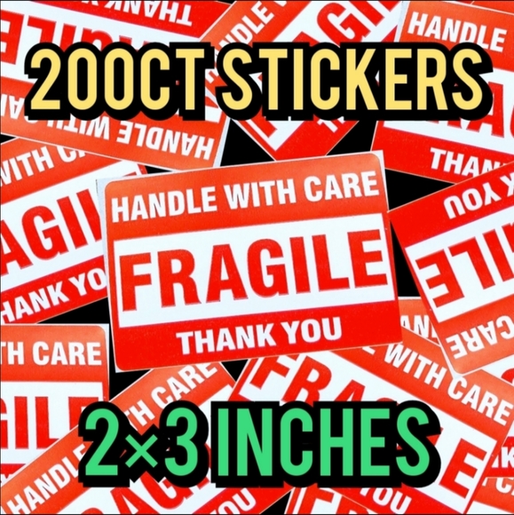 Fragile stickers (200ct) - Picture 2 of 4